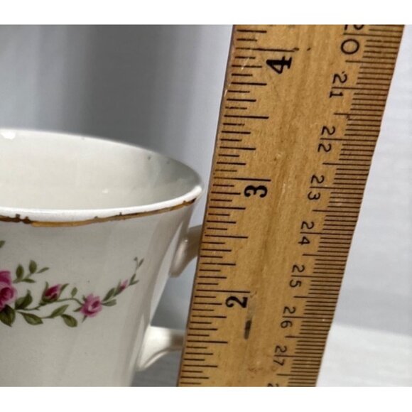 Vintage Ridgway Dainty Rose Fine Bone China Cup & Saucer Set 1 Cup 2 Saucers - Picture 13 of 13